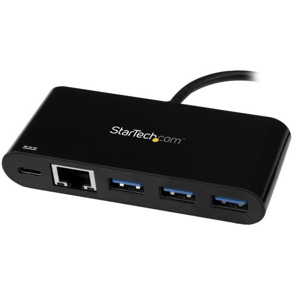 StarTech.com HB30C3AGEPD dockingstation Ledningsført USB 3.2 Gen 1 (3.1 Gen 1) Type-C Sort