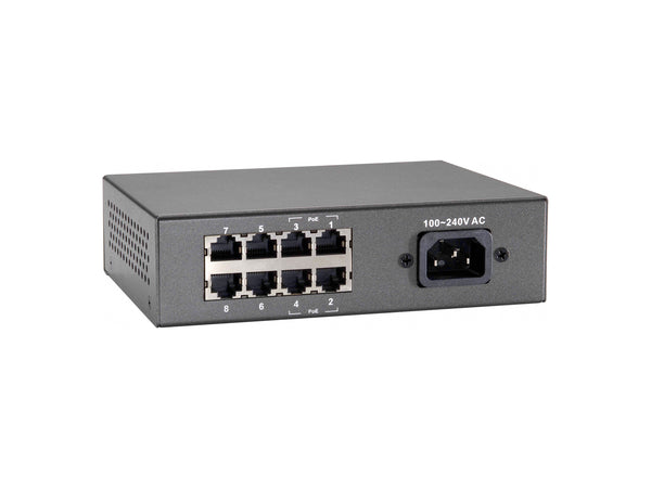 LevelOne FEP-0812 netværksswitch Fast Ethernet (10/100) Strøm over Ethernet (PoE) Sort