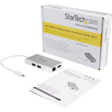 StarTech.com DKT30CHPDW dockingstation Ledningsført USB 3.2 Gen 1 (3.1 Gen 1) Type-C Sølv, Hvid