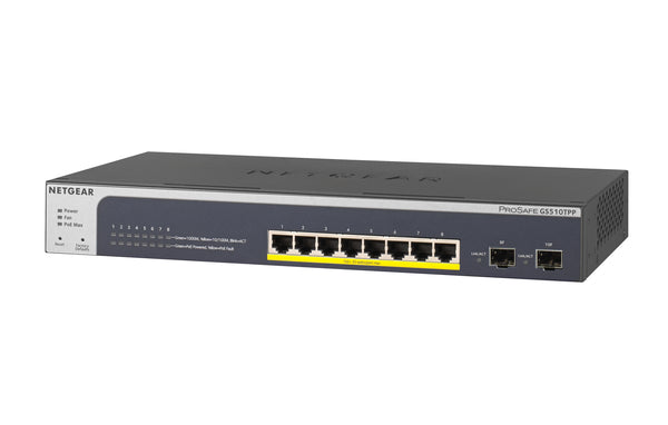 NETGEAR GS510TPP Administreret L2/L3/L4 Gigabit Ethernet (10/100/1000) Strøm over Ethernet (PoE) Sort