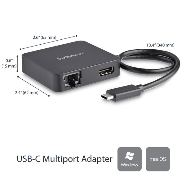 StarTech.com DKT30CHD dockingstation Ledningsført USB 3.2 Gen 1 (3.1 Gen 1) Type-C Sort