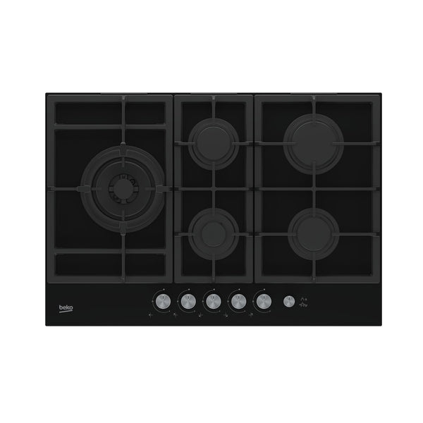 Beko HILL 75235 S kogeplade Sort Indbygget 75 cm Gaskomfur 5 zone(s)