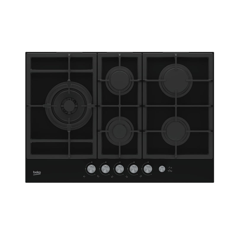 Beko HILL 75235 S kogeplade Sort Indbygget 75 cm Gaskomfur 5 zone(s)