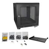 StarTech.com RK1233BKM stativ 12U Fritstående reol Sort