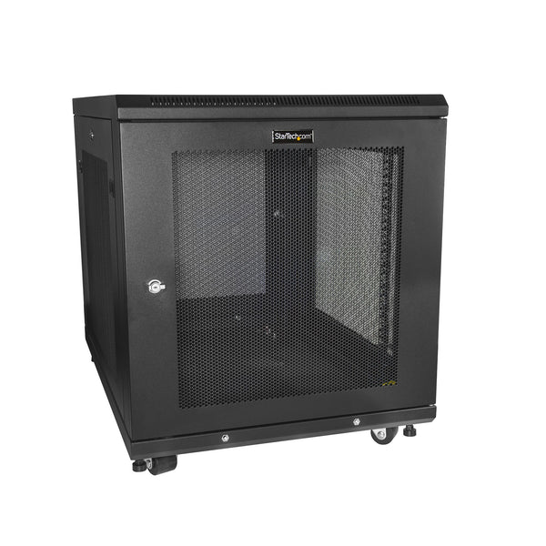 StarTech.com RK1233BKM stativ 12U Fritstående reol Sort