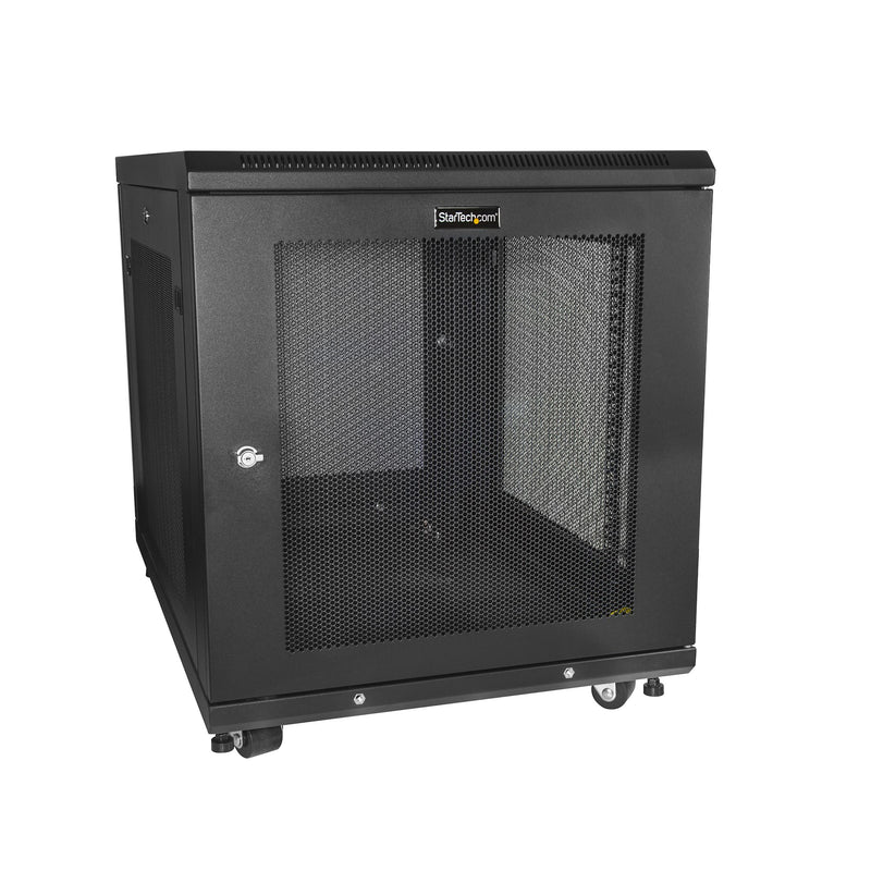StarTech.com RK1233BKM stativ 12U Fritstående reol Sort