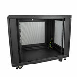 StarTech.com RK1233BKM stativ 12U Fritstående reol Sort