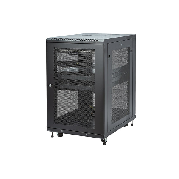 StarTech.com RK1833BKM stativ 18U Fritstående reol Sort