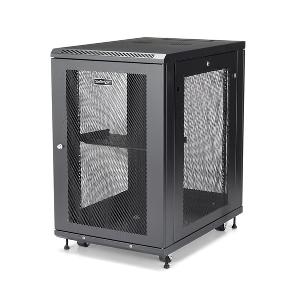 StarTech.com RK1833BKM stativ 18U Fritstående reol Sort