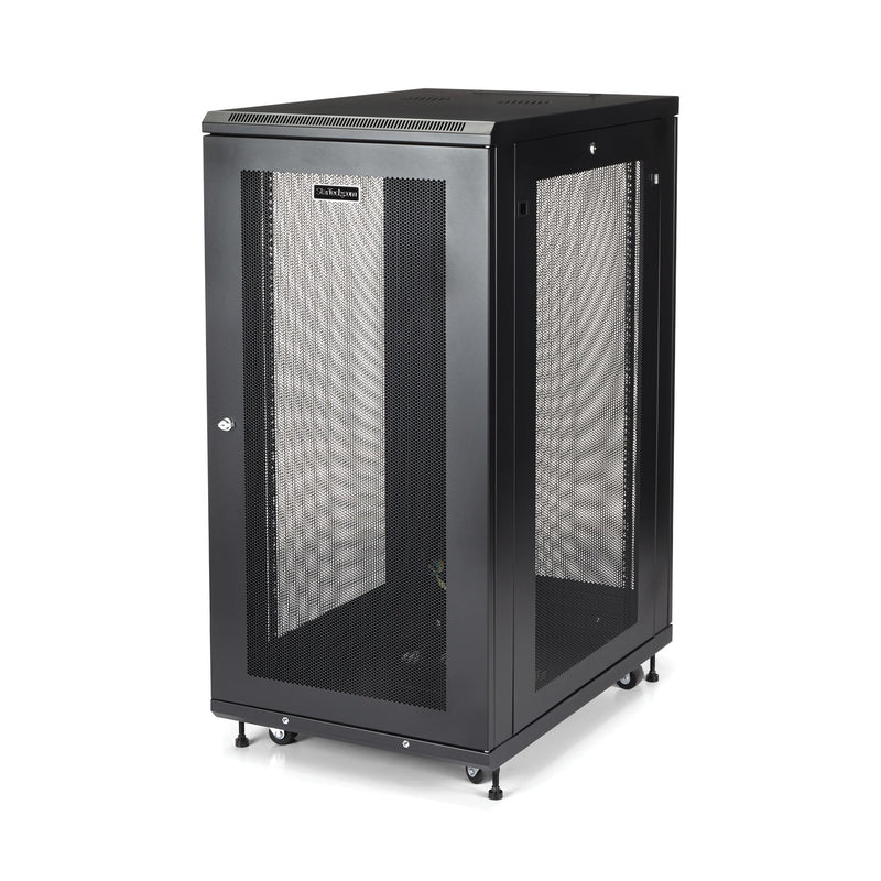 StarTech.com RK2433BKM stativ 24U Fritstående reol Sort