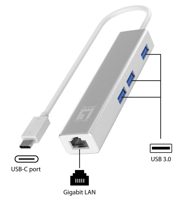 LevelOne USB-0504 netværkskort Ethernet 1000 Mbit/s