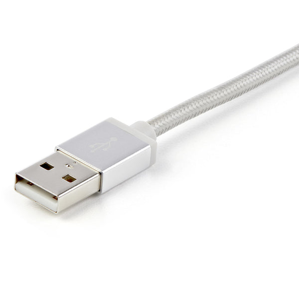 StarTech.com LTCUB1MGR USB-kabel USB 2.0 1 m USB A Micro-USB B Sølv