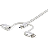 StarTech.com LTCUB1MGR USB-kabel USB 2.0 1 m USB A Micro-USB B Sølv
