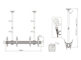 Multibrackets 3491 skærmbeslag til skiltning 165,1 cm (65") Sort