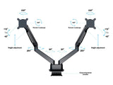 Multibrackets 3965 skærmbeslag og -stativer 81,3 cm (32") Skrivebord Sort