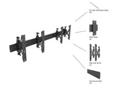 Multibrackets 4122 skærmbeslag til skiltning 165,1 cm (65") Sort
