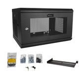 StarTech.com RK616WALM stativ 6U Vægmonteret stativ Sort