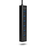 Axagon HUE-SA7BP interface hub USB 3.2 Gen 1 (3.1 Gen 1) Type-A 5000 Mbit/s Sort