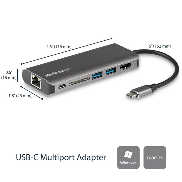 StarTech.com DKT30CSDHPD dockingstation Ledningsført USB 3.2 Gen 1 (3.1 Gen 1) Type-C Sort, Grå
