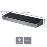 StarTech.com DK30CH2DPPDU dockingstation Ledningsført USB 3.2 Gen 1 (3.1 Gen 1) Type-C Sort, Sølv