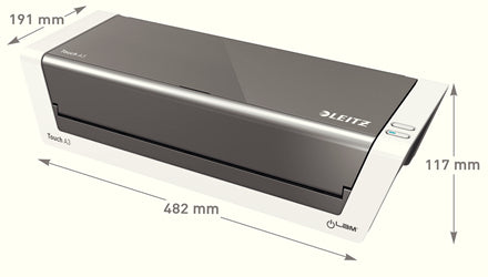 Leitz 74744000 lamineringsmaskine Varm laminator 1000 mm/min Anthracit, Hvid