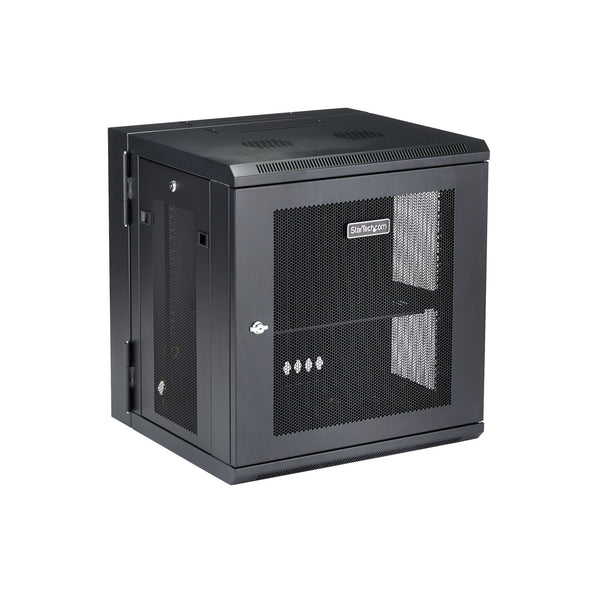 StarTech.com RK12WALHM stativ 12U Vægmonteret stativ Sort