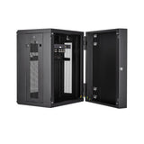 StarTech.com RK1520WALHM stativ 15U Vægmonteret stativ Sort