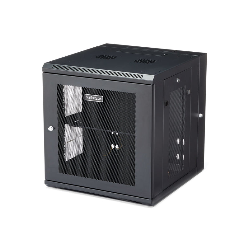 StarTech.com RK1224WALHM stativ 12U Vægmonteret stativ Sort