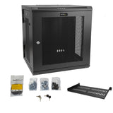 StarTech.com RK1224WALHM stativ 12U Vægmonteret stativ Sort