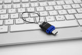 Verbatim 49966 USB-nøgle USB Type-A / USB Type-C 3.2 Gen 1 (3.1 Gen 1) Sort, Blå, Sølv