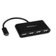 StarTech.com ST4200MINIC interface hub USB 2.0 Type-C 480 Mbit/s Sort