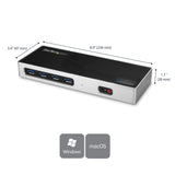 StarTech.com DK30A2DH dockingstation Ledningsført USB 3.2 Gen 1 (3.1 Gen 1) Type-C Sort, Sølv
