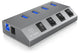 ICY BOX IB-HUB1405 USB 3.2 Gen 1 (3.1 Gen 1) Type-B 5000 Mbit/s Anthracit