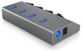 ICY BOX IB-HUB1405 USB 3.2 Gen 1 (3.1 Gen 1) Type-B 5000 Mbit/s Anthracit