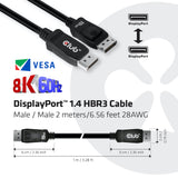 CLUB3D CAC-2068 DisplayPort kabel Sort