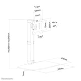 Neomounts FPMA-D890BLACK skærmbeslag og -stativer 76,2 cm (30") Skrivebord Sort