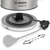 Bosch TWK4P440 elkedel 1,7 L 2400 W Sort, Rustfrit stål