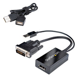 StarTech.com DVI2DP2 videokabel adapter 0,254 m DVI-D DisplayPort Sort