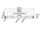 Multibrackets 0984 tv-beslag 165,1 cm (65") Sort