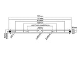 Multibrackets 0991 tv-beslag 190,5 cm (75") Sort