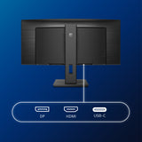 Philips B Line 346B1C/00 computerskærm 86,4 cm (34") 3440 x 1440 pixel Quad HD LCD Sort