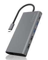 ICY BOX IB-DK4050-CPD Ledningsført USB 3.2 Gen 1 (3.1 Gen 1) Type-C Anthracit
