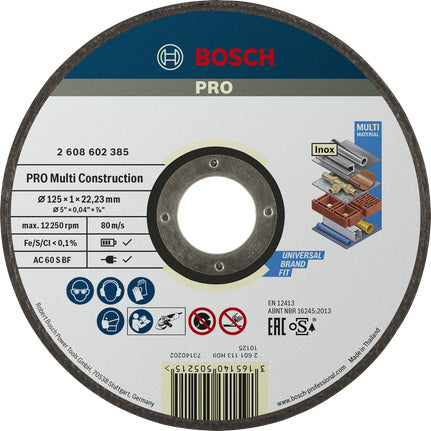 Bosch 2 608 602 385 tilbehør vinkelsliber Skæreskive