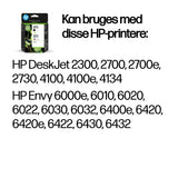 HP 305 2-Pack Tri-color/Black Original Ink Cartridge blækpatron Standard udbytte Sort, Blå, Magenta, Gul