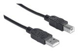 Manhattan 337779 USB-kabel USB 2.0 5 m USB A USB B Sort