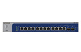 NETGEAR XS512EM Administreret L2 10G Ethernet (100/1000/10000) 1U Blå, Grå