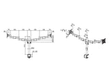 Multibrackets 5853 skærmbeslag og -stativer 76,2 cm (30") Skrivebord Sort