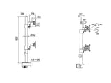 Multibrackets 5877 skærmbeslag og -stativer 76,2 cm (30") Skrivebord Sort