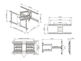 Multibrackets 5471 tv-beslag 2,16 m (85") Sort