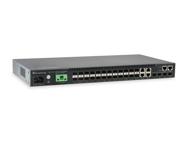 LevelOne GTL-2872 netværksswitch Administreret L3 Sort